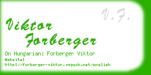 viktor forberger business card